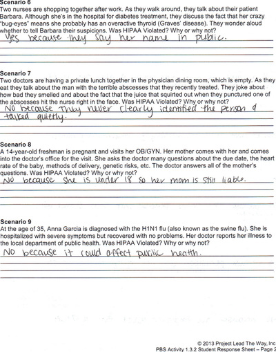 activity 1.3.2 student response sheet answers